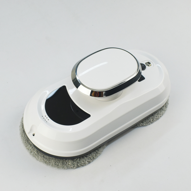 Frame detection robot window glass vacuum cleaner with remote control and glass cleaner bottle
