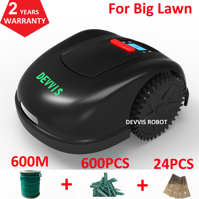 DEVVIS Robot Garden Tool E1600T For Big Lawn Area Up 3600sqm with total 600m wire+600pcs pegs+24pcs 