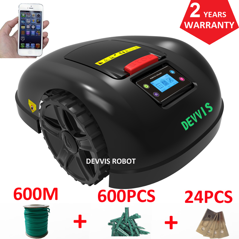 China DEVVIS Remote Control Automatic Lawn Mower E1600 ,working capacity 2600m2 with total 600m wire