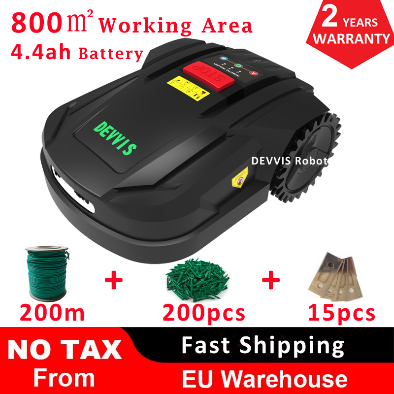 599usd DEVVIS Robot Lawn Mower H750T For Small Lawn Areas up to 800 Sqm